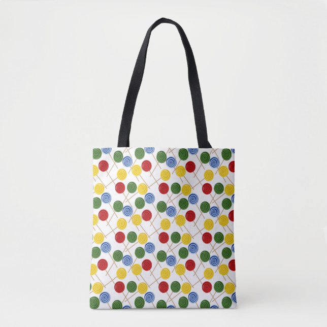 Bolsa Tote Padrão de doces | Padrão do lombo | pirulito 21 (Frente)