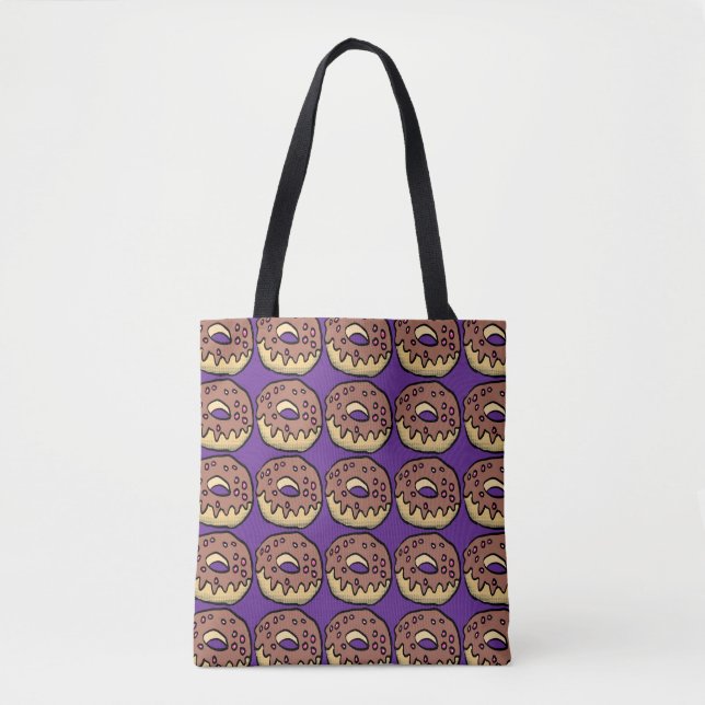 Bolsa Tote Padrão de Donut (Frente)