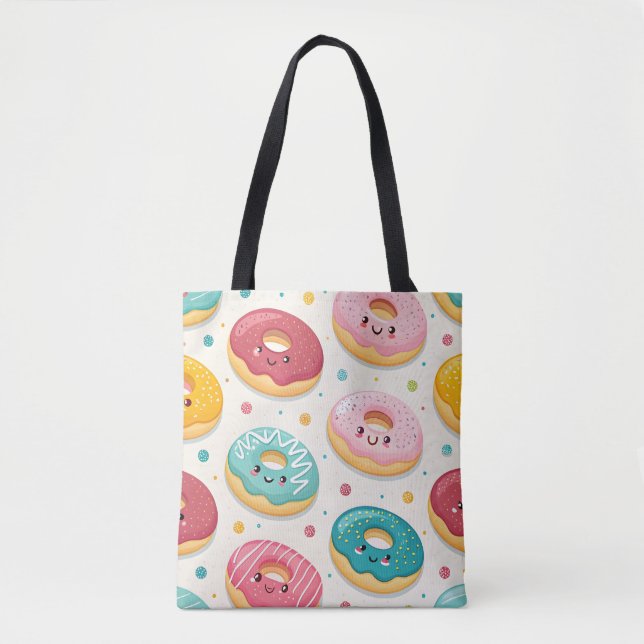Bolsa Tote Padrão de Donuts (Frente)