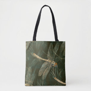 Bolsa Tote Padrão de Dragonfly majestoso 
