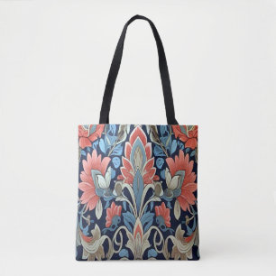 Bolsa Tote Padrão de Elegância Floral por Ratti_Creative_Arts