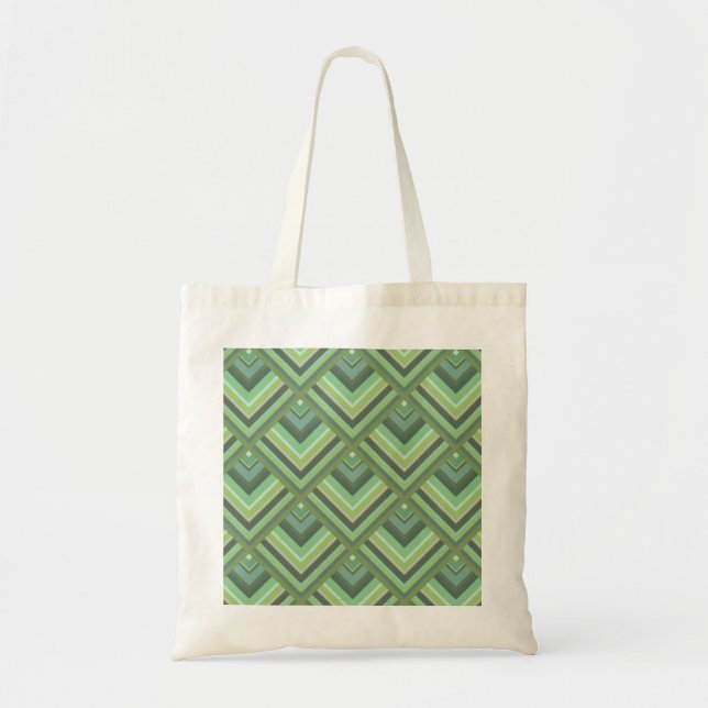 Bolsa Tote Padrão de escala de listras verde-oliva (Frente)