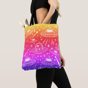 Bolsa Tote Padrão de espaçamento colorida