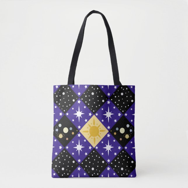 Bolsa Tote Padrão de espaço (Frente)