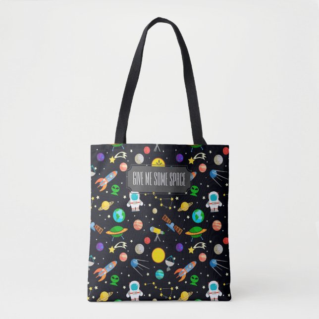 Bolsa Tote Padrão de espaço (Frente)