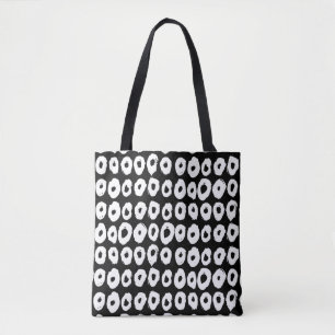 Bolsa Tote padrão de estilo de hipster com formas semelhantes