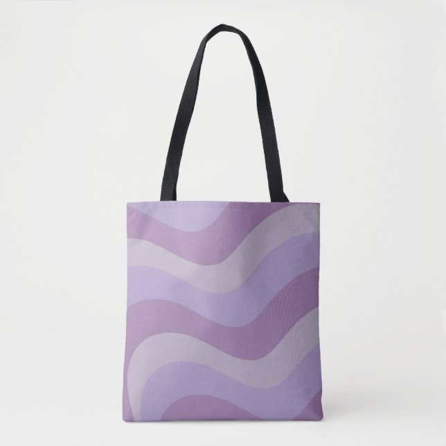Bolsa Tote Padrão de Estirpe de Fluxo Roxo Líquido da Estirpe (Frente)