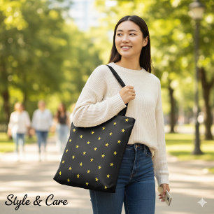 Bolsa Tote Padrão de Estrela Celestial Elegante Durável Diári