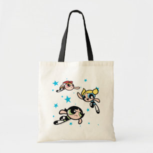 Bolsa Tote Padrão de Estrela de Raparigas Powerpuff