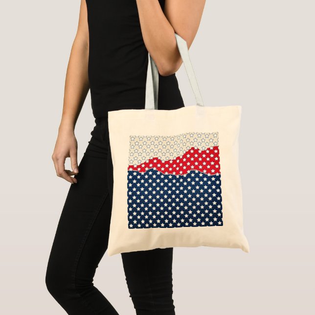 Bolsa Tote Padrão de estrelas (Frente (produto))