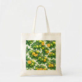 Bolsa Tote Padrão de Fatia de Laranja Calamondin