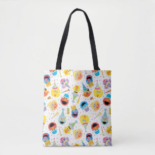 Bolsa Tote Padrão de Festa Amigos do Sesame Crayon