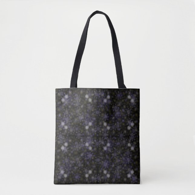 Bolsa Tote Padrão de flocos de neve (Frente)