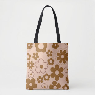 Bolsa Tote Padrão de Flor de Hippie Y2K do Forno de Outono Ca