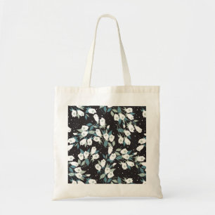 Bolsa Tote Padrão de Flor de Tulipas Elegante - Plano de Fund