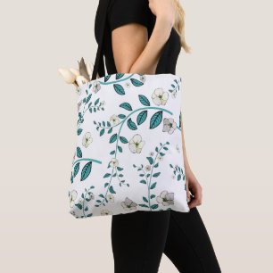Bolsa Tote Padrão de Flor Invisível
