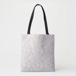 Bolsa Tote Padrão de flor Não-me-esqueças