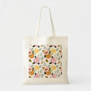 Bolsa Tote padrão de flores