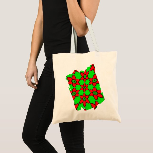 Bolsa Tote Padrão de Flores de Abstrato Bonito (Frente (produto))