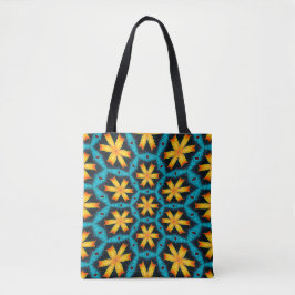 Bolsa Tote Padrão de Flores de Abstrato Bonito
