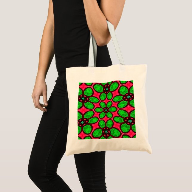 Bolsa Tote Padrão de Flores de Abstrato Bonito (Frente (produto))