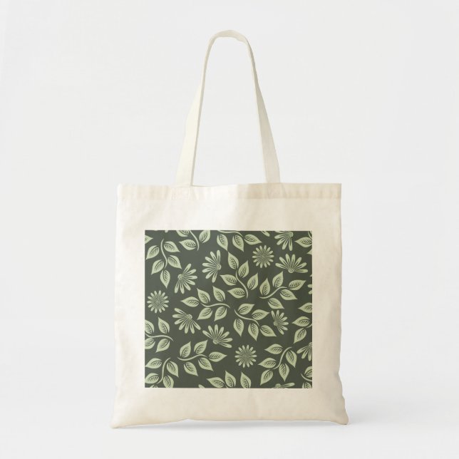 Bolsa Tote Padrão de Flores de Mola (Frente)