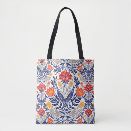 Bolsa Tote Padrão de flores folclóricas