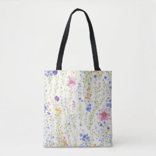 Bolsa Tote Padrão de flores silvestres