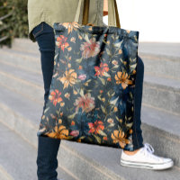 Padrão de flores silvestres | Saco Monograma