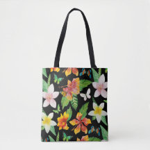 Padrão de Flores Tropicais e Borboletas