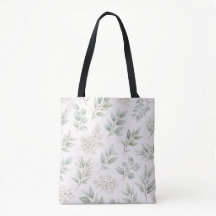 Padrão de Folhas Botânicas Verde Suave