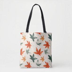 Bolsa Tote Padrão de Folhas de outono
