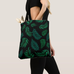 Bolsa Tote Padrão de Folhas Tropicais 2