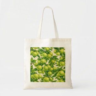 Bolsa Tote Padrão de Fruta Cítrica Verde Sweetie