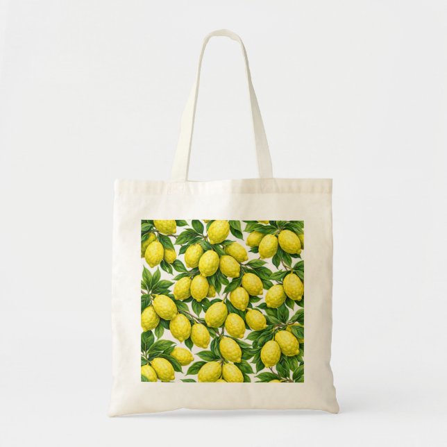 Bolsa Tote Padrão de Fruta de Citron (Frente)