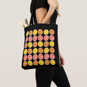 Bolsa Tote Padrão de Fruta de limão de Citrus Candy