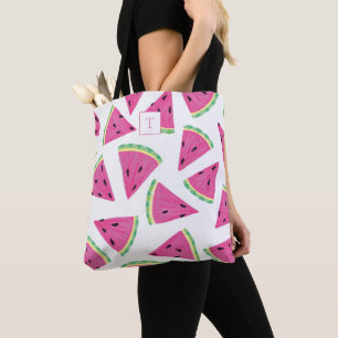 Bolsa Tote Padrão de Fruta de melancia monograma