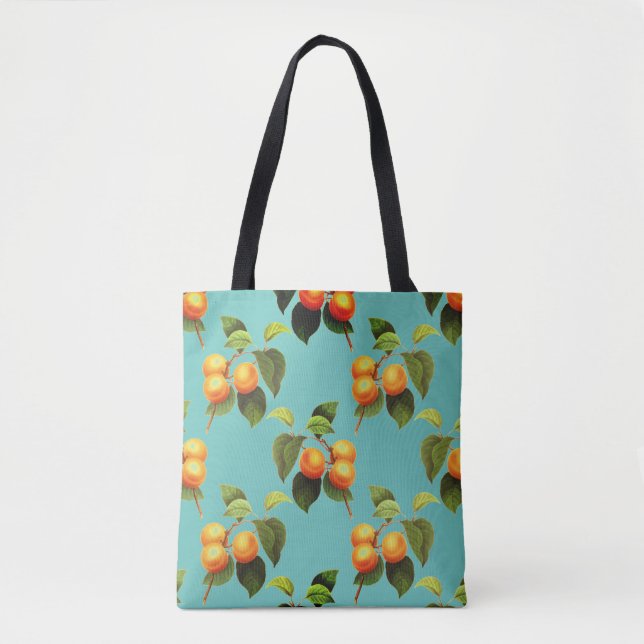 Bolsa Tote Padrão de fruta de pêssego (Frente)