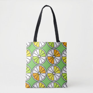 Bolsa Tote Padrão de fruta sem costura. Ilustração pintada. O