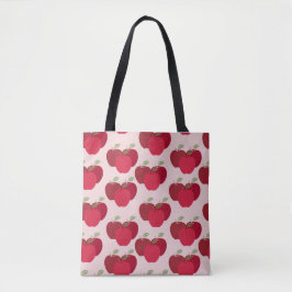 Bolsa Tote Padrão de Frutas Divertidas de Maçãs Frescas