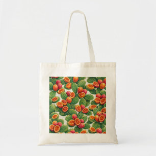 Bolsa Tote Padrão de Fruto de Cacto Pérola