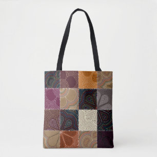 Bolsa Tote Padrão de fundo sem costura. Vai azulejo sem fim.