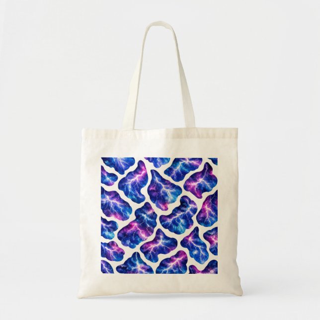 Bolsa Tote Padrão de Galáxia de Tempestade Relâmpago (Frente)