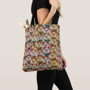Bolsa Tote Padrão de gatos Maneki-neko