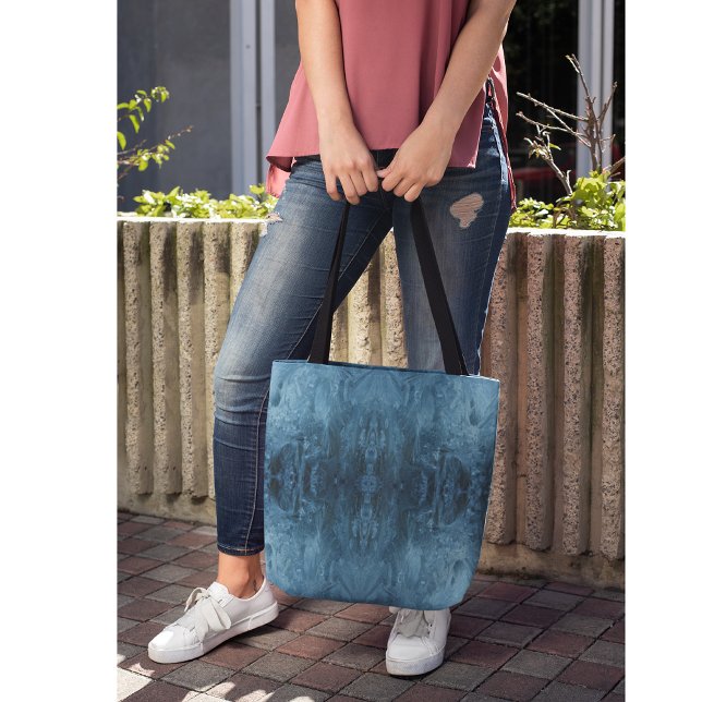 Bolsa Tote Padrão de gelo psicodélico (Criador carregado)