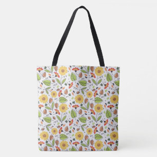 Bolsa Tote Padrão de girassol