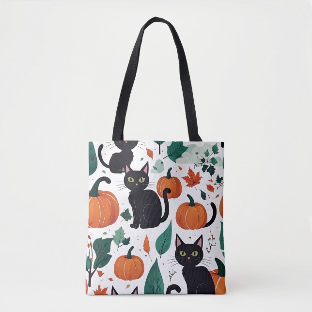 Bolsa Tote Padrão de Halloween (Frente)