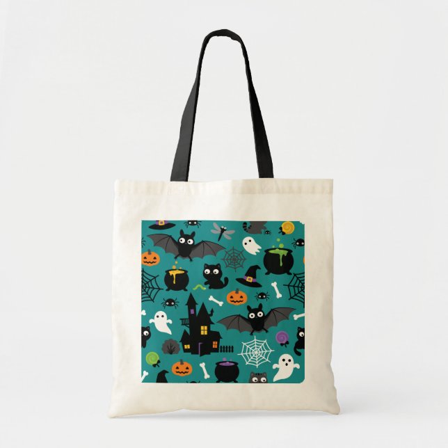 Bolsa Tote Padrão de Halloween (Frente)