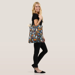 Bolsa Tote Padrão de Halloween Fantasma