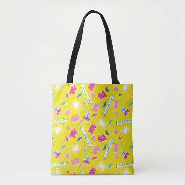 Bolsa Tote Padrão de Ícone Neon FRIENDS™ (Frente)